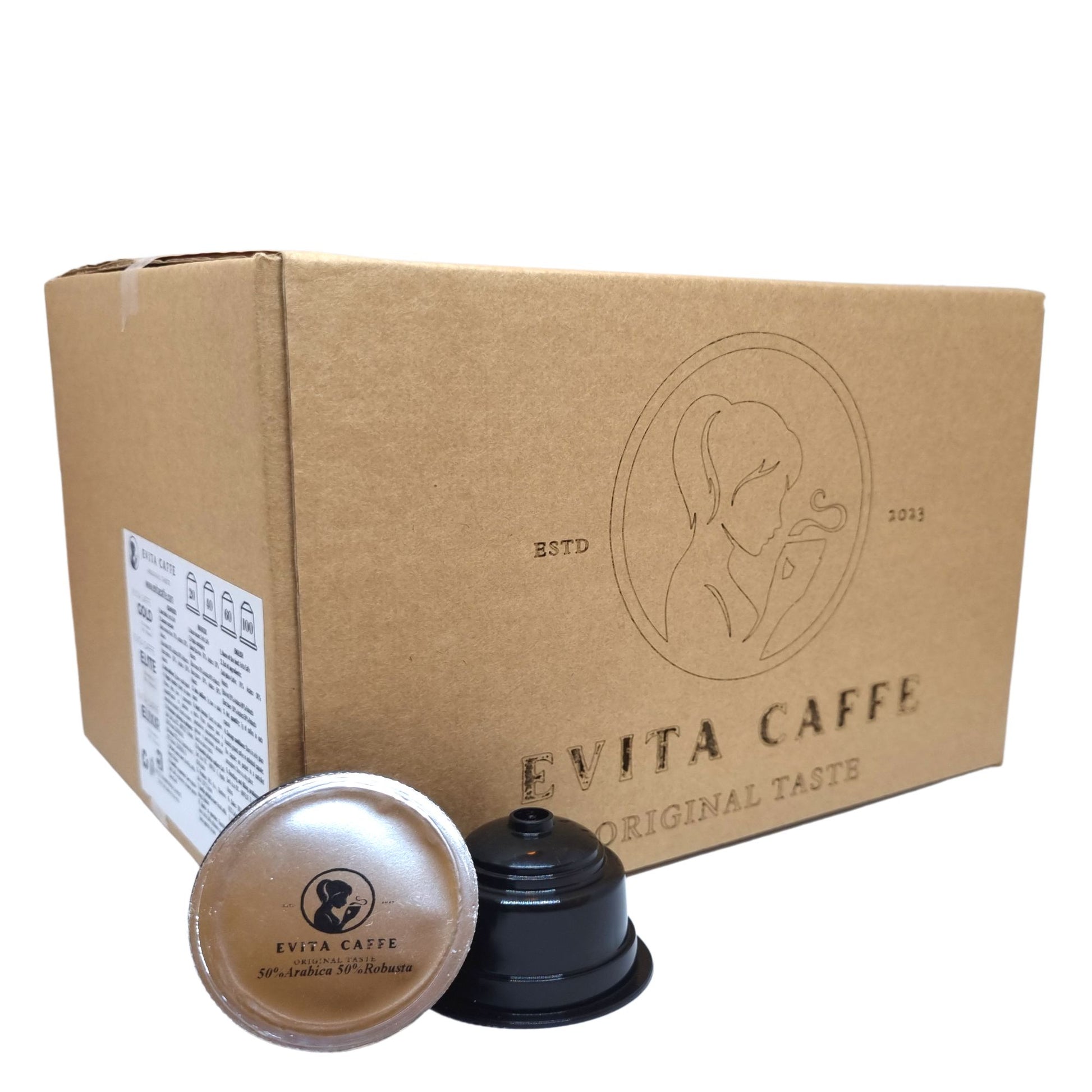 kapsule dolce gusto, embalaža evita caffe